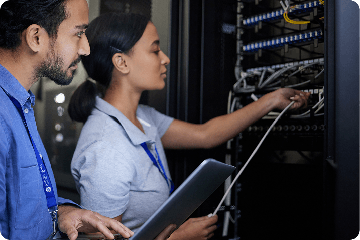 Professional team standing